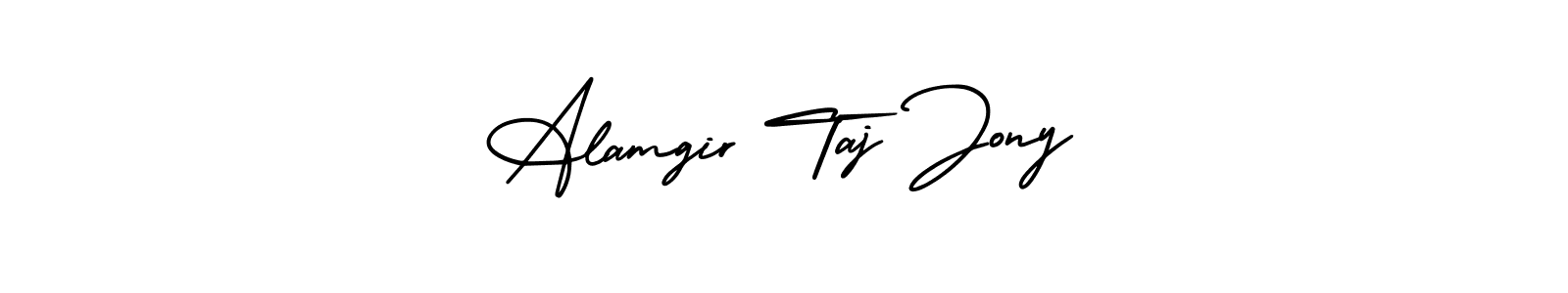 Create a beautiful signature design for name Alamgir Taj Jony. With this signature (AmerikaSignatureDemo-Regular) fonts, you can make a handwritten signature for free. Alamgir Taj Jony signature style 3 images and pictures png
