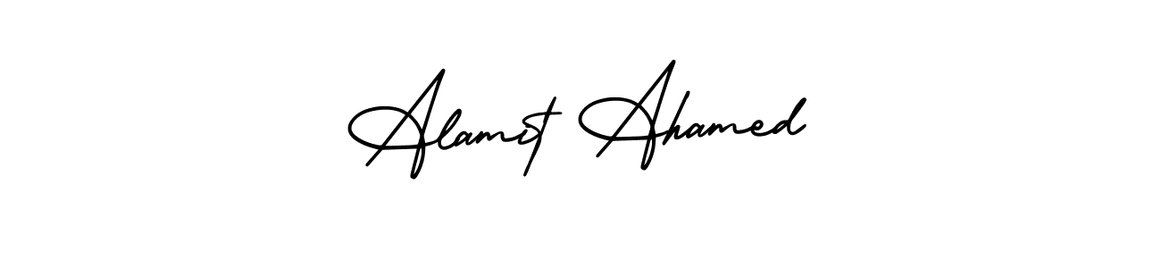 if you are searching for the best signature style for your name Alamit Ahamed. so please give up your signature search. here we have designed multiple signature styles  using AmerikaSignatureDemo-Regular. Alamit Ahamed signature style 3 images and pictures png
