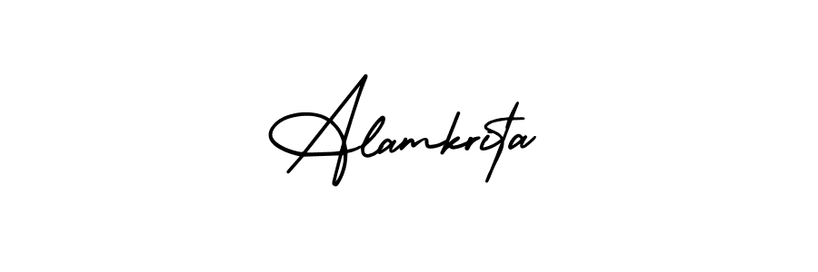 Alamkrita stylish signature style. Best Handwritten Sign (AmerikaSignatureDemo-Regular) for my name. Handwritten Signature Collection Ideas for my name Alamkrita. Alamkrita signature style 3 images and pictures png