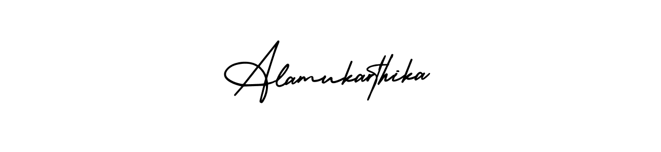 Also we have Alamukarthika name is the best signature style. Create professional handwritten signature collection using AmerikaSignatureDemo-Regular autograph style. Alamukarthika signature style 3 images and pictures png
