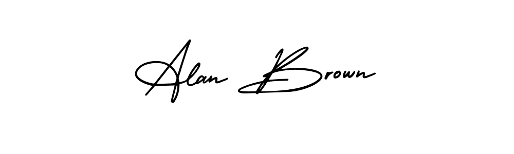 AmerikaSignatureDemo-Regular is a professional signature style that is perfect for those who want to add a touch of class to their signature. It is also a great choice for those who want to make their signature more unique. Get Alan Brown name to fancy signature for free. Alan Brown signature style 3 images and pictures png