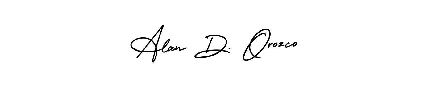 Make a beautiful signature design for name Alan D. Orozco. With this signature (AmerikaSignatureDemo-Regular) style, you can create a handwritten signature for free. Alan D. Orozco signature style 3 images and pictures png