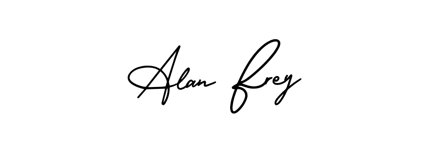 AmerikaSignatureDemo-Regular is a professional signature style that is perfect for those who want to add a touch of class to their signature. It is also a great choice for those who want to make their signature more unique. Get Alan Frey name to fancy signature for free. Alan Frey signature style 3 images and pictures png