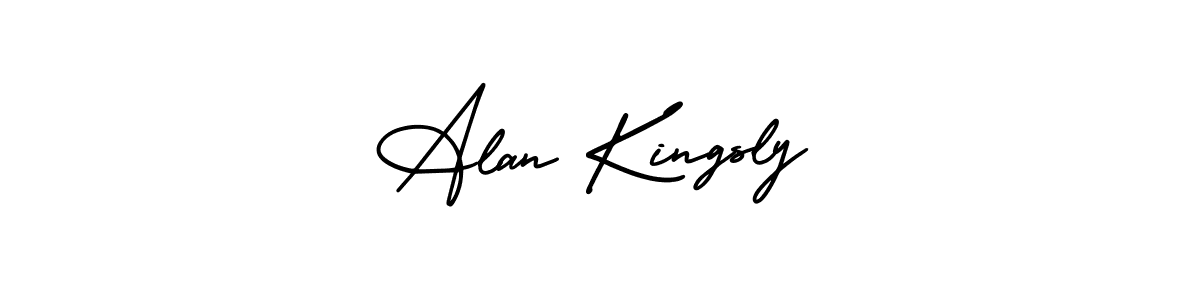 Alan Kingsly stylish signature style. Best Handwritten Sign (AmerikaSignatureDemo-Regular) for my name. Handwritten Signature Collection Ideas for my name Alan Kingsly. Alan Kingsly signature style 3 images and pictures png