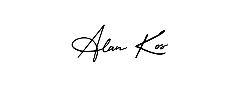 Make a beautiful signature design for name Alan Kos. With this signature (AmerikaSignatureDemo-Regular) style, you can create a handwritten signature for free. Alan Kos signature style 3 images and pictures png