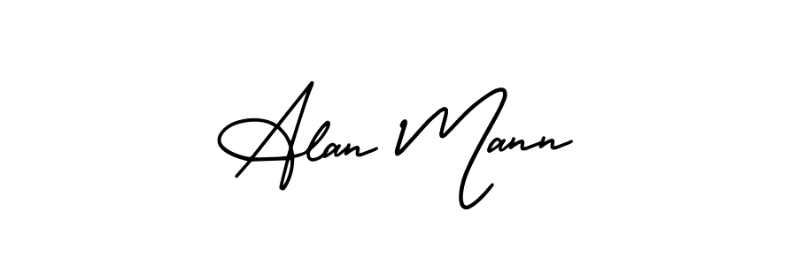Make a beautiful signature design for name Alan Mann. With this signature (AmerikaSignatureDemo-Regular) style, you can create a handwritten signature for free. Alan Mann signature style 3 images and pictures png