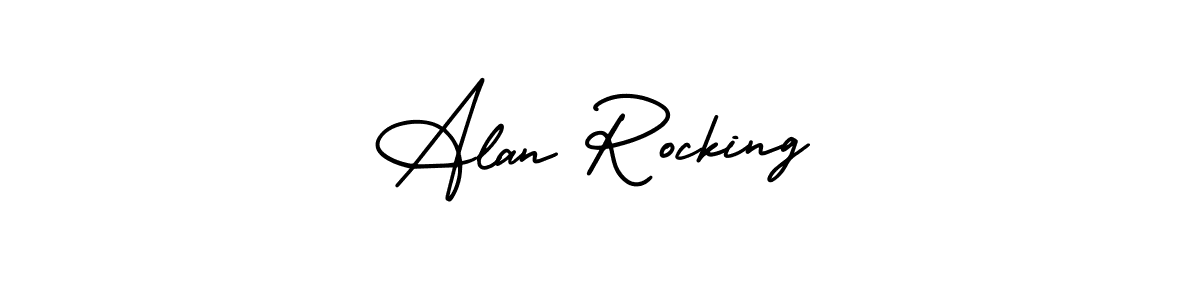 AmerikaSignatureDemo-Regular is a professional signature style that is perfect for those who want to add a touch of class to their signature. It is also a great choice for those who want to make their signature more unique. Get Alan Rocking name to fancy signature for free. Alan Rocking signature style 3 images and pictures png