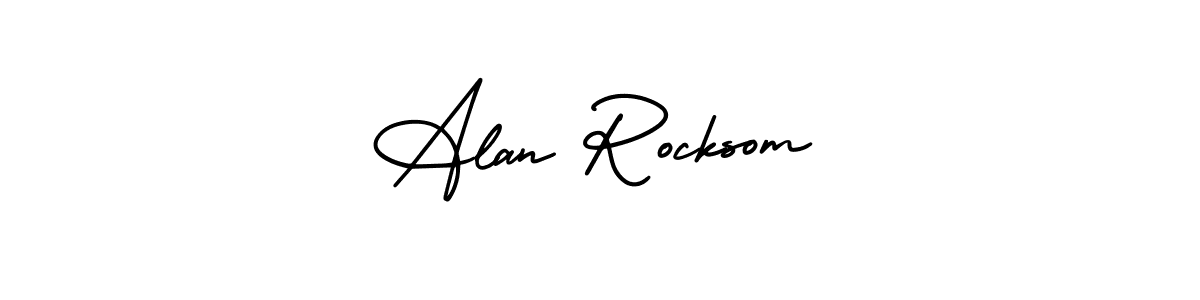 Make a beautiful signature design for name Alan Rocksom. With this signature (AmerikaSignatureDemo-Regular) style, you can create a handwritten signature for free. Alan Rocksom signature style 3 images and pictures png