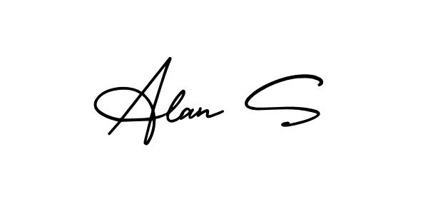 Make a beautiful signature design for name Alan S. With this signature (AmerikaSignatureDemo-Regular) style, you can create a handwritten signature for free. Alan S signature style 3 images and pictures png