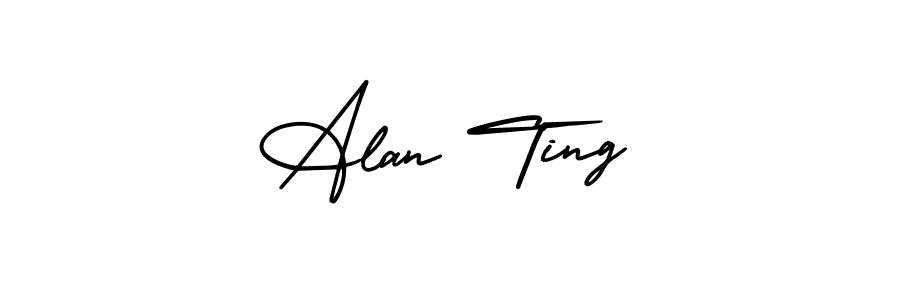 Also You can easily find your signature by using the search form. We will create Alan Ting name handwritten signature images for you free of cost using AmerikaSignatureDemo-Regular sign style. Alan Ting signature style 3 images and pictures png
