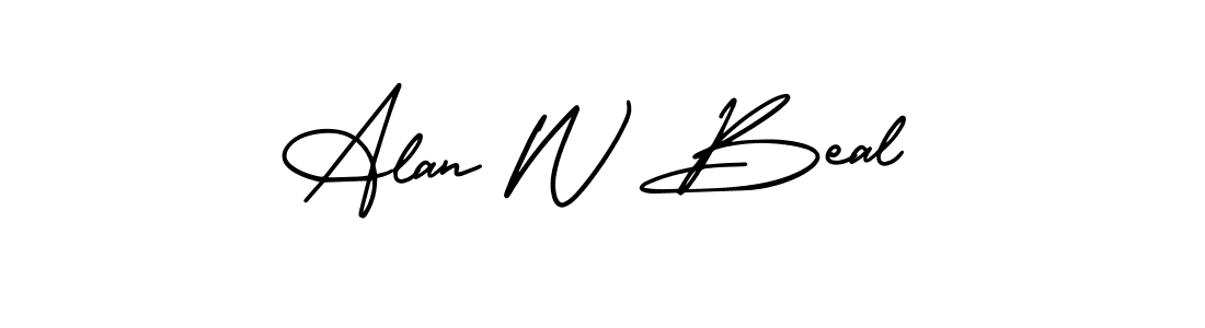 How to make Alan W Beal signature? AmerikaSignatureDemo-Regular is a professional autograph style. Create handwritten signature for Alan W Beal name. Alan W Beal signature style 3 images and pictures png