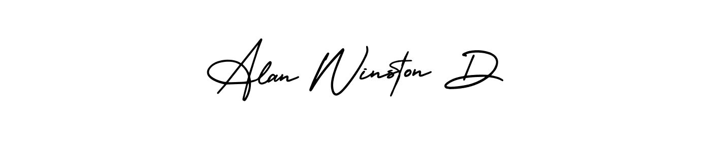 Design your own signature with our free online signature maker. With this signature software, you can create a handwritten (AmerikaSignatureDemo-Regular) signature for name Alan Winston D. Alan Winston D signature style 3 images and pictures png