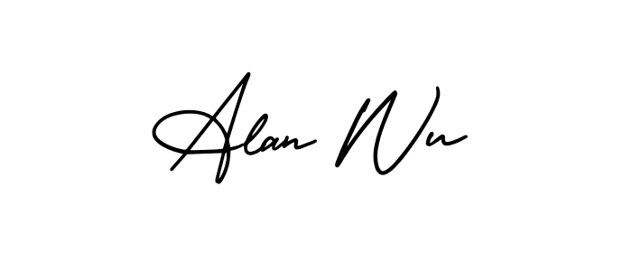 Create a beautiful signature design for name Alan Wu. With this signature (AmerikaSignatureDemo-Regular) fonts, you can make a handwritten signature for free. Alan Wu signature style 3 images and pictures png