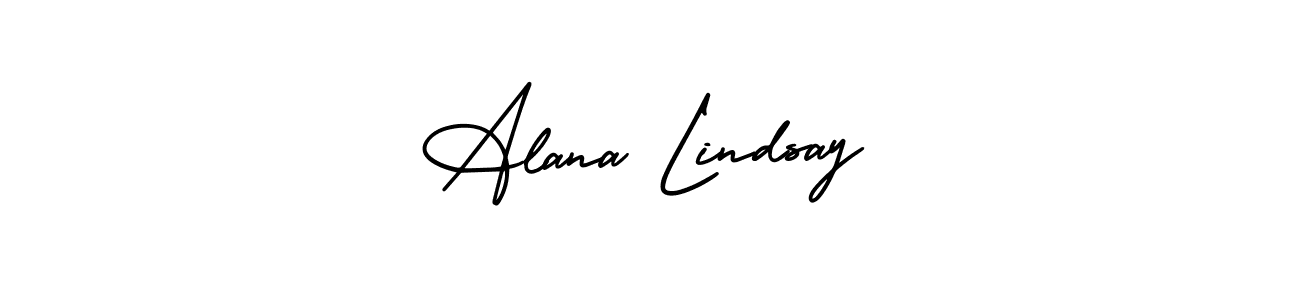 Design your own signature with our free online signature maker. With this signature software, you can create a handwritten (AmerikaSignatureDemo-Regular) signature for name Alana Lindsay. Alana Lindsay signature style 3 images and pictures png