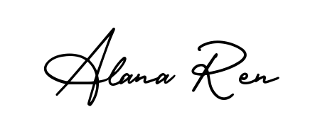 How to make Alana Ren signature? AmerikaSignatureDemo-Regular is a professional autograph style. Create handwritten signature for Alana Ren name. Alana Ren signature style 3 images and pictures png