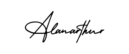 Alanarthur stylish signature style. Best Handwritten Sign (AmerikaSignatureDemo-Regular) for my name. Handwritten Signature Collection Ideas for my name Alanarthur. Alanarthur signature style 3 images and pictures png