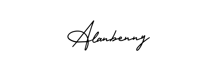 Use a signature maker to create a handwritten signature online. With this signature software, you can design (AmerikaSignatureDemo-Regular) your own signature for name Alanbenny. Alanbenny signature style 3 images and pictures png