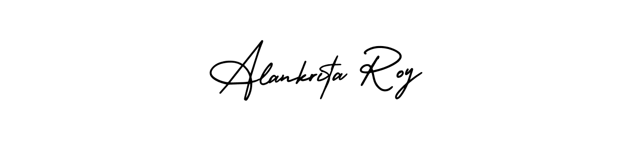 This is the best signature style for the Alankrita Roy name. Also you like these signature font (AmerikaSignatureDemo-Regular). Mix name signature. Alankrita Roy signature style 3 images and pictures png