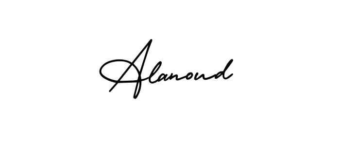 Alanoud stylish signature style. Best Handwritten Sign (AmerikaSignatureDemo-Regular) for my name. Handwritten Signature Collection Ideas for my name Alanoud. Alanoud signature style 3 images and pictures png