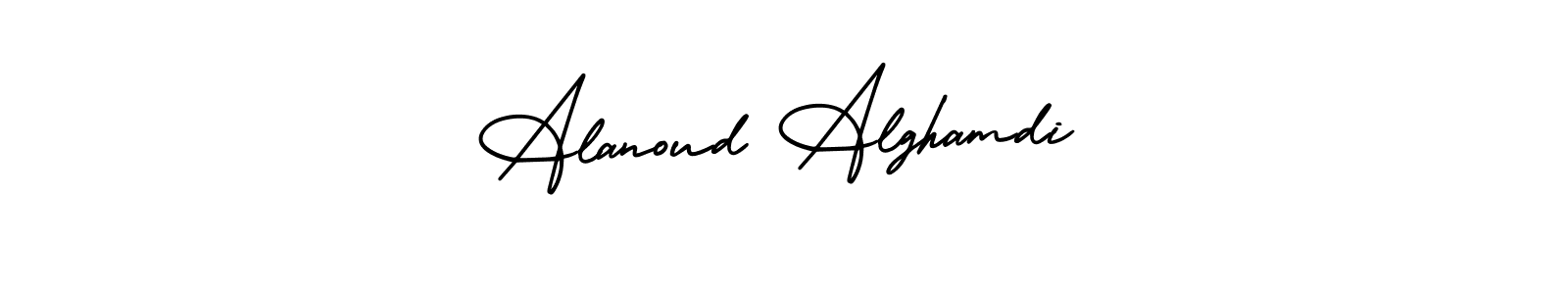 Use a signature maker to create a handwritten signature online. With this signature software, you can design (AmerikaSignatureDemo-Regular) your own signature for name Alanoud Alghamdi. Alanoud Alghamdi signature style 3 images and pictures png