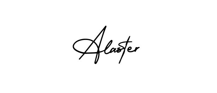 Alaster stylish signature style. Best Handwritten Sign (AmerikaSignatureDemo-Regular) for my name. Handwritten Signature Collection Ideas for my name Alaster. Alaster signature style 3 images and pictures png