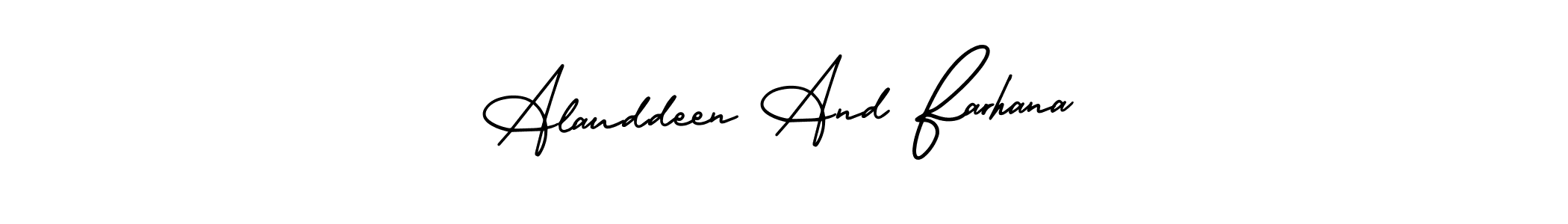 It looks lik you need a new signature style for name Alauddeen And Farhana. Design unique handwritten (AmerikaSignatureDemo-Regular) signature with our free signature maker in just a few clicks. Alauddeen And Farhana signature style 3 images and pictures png