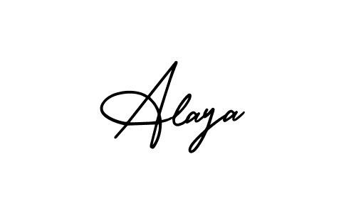 Use a signature maker to create a handwritten signature online. With this signature software, you can design (AmerikaSignatureDemo-Regular) your own signature for name Alaya. Alaya signature style 3 images and pictures png