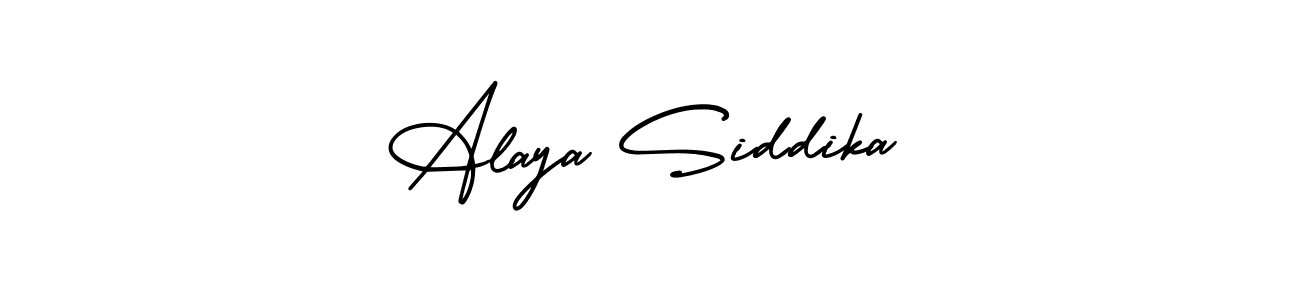 Also You can easily find your signature by using the search form. We will create Alaya Siddika name handwritten signature images for you free of cost using AmerikaSignatureDemo-Regular sign style. Alaya Siddika signature style 3 images and pictures png