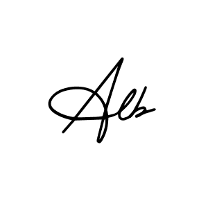 Use a signature maker to create a handwritten signature online. With this signature software, you can design (AmerikaSignatureDemo-Regular) your own signature for name Alb. Alb signature style 3 images and pictures png