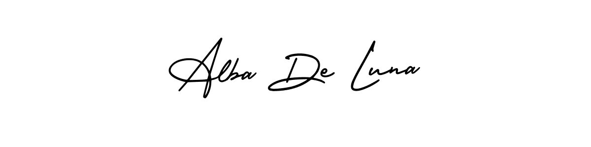Also You can easily find your signature by using the search form. We will create Alba De Luna name handwritten signature images for you free of cost using AmerikaSignatureDemo-Regular sign style. Alba De Luna signature style 3 images and pictures png