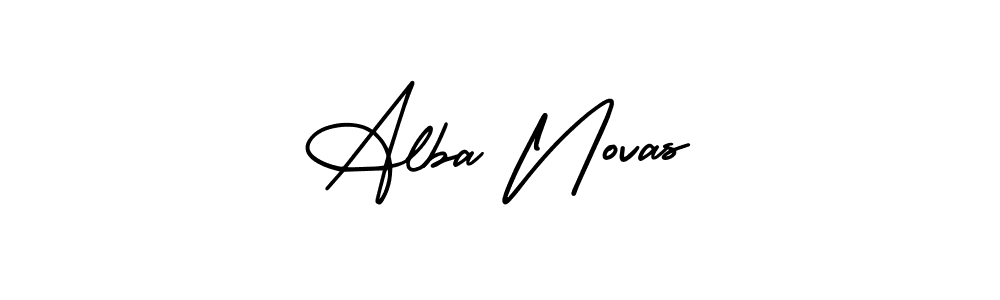 The best way (AmerikaSignatureDemo-Regular) to make a short signature is to pick only two or three words in your name. The name Alba Novas include a total of six letters. For converting this name. Alba Novas signature style 3 images and pictures png