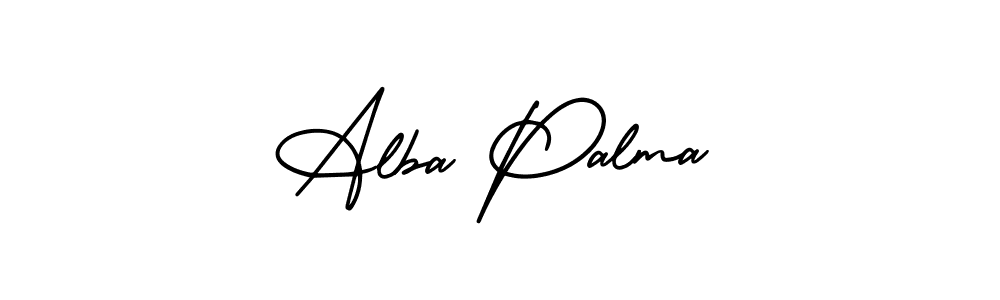 How to make Alba Palma signature? AmerikaSignatureDemo-Regular is a professional autograph style. Create handwritten signature for Alba Palma name. Alba Palma signature style 3 images and pictures png