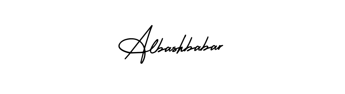 Create a beautiful signature design for name Albashbabar. With this signature (AmerikaSignatureDemo-Regular) fonts, you can make a handwritten signature for free. Albashbabar signature style 3 images and pictures png