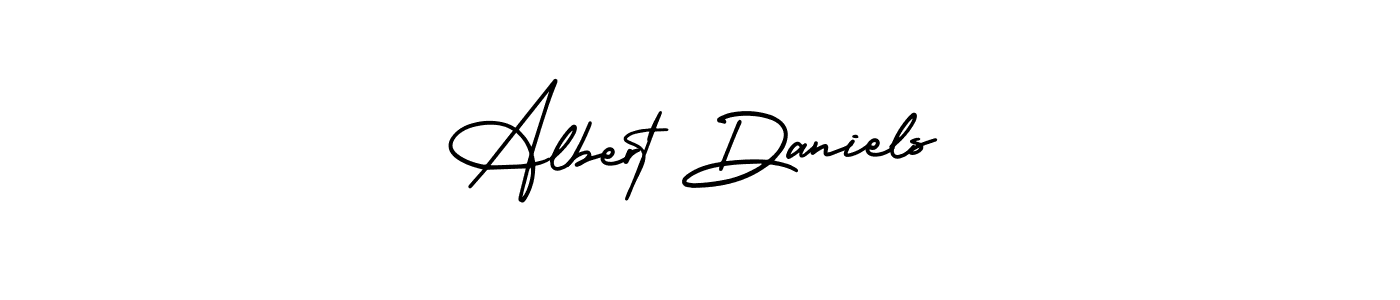 It looks lik you need a new signature style for name Albert Daniels. Design unique handwritten (AmerikaSignatureDemo-Regular) signature with our free signature maker in just a few clicks. Albert Daniels signature style 3 images and pictures png