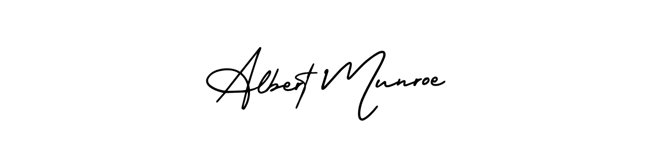 This is the best signature style for the Albert Munroe name. Also you like these signature font (AmerikaSignatureDemo-Regular). Mix name signature. Albert Munroe signature style 3 images and pictures png