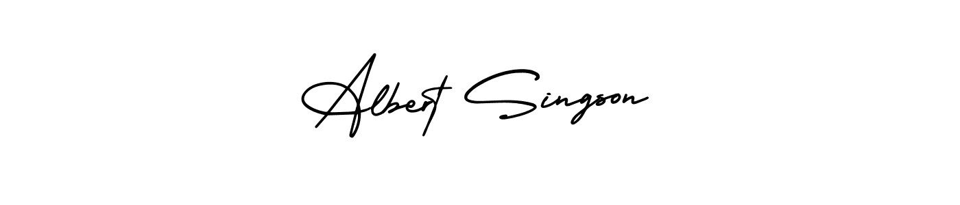 See photos of Albert Singson official signature by Spectra . Check more albums & portfolios. Read reviews & check more about AmerikaSignatureDemo-Regular font. Albert Singson signature style 3 images and pictures png