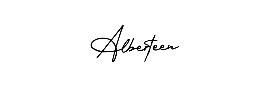 How to make Alberteen signature? AmerikaSignatureDemo-Regular is a professional autograph style. Create handwritten signature for Alberteen name. Alberteen signature style 3 images and pictures png