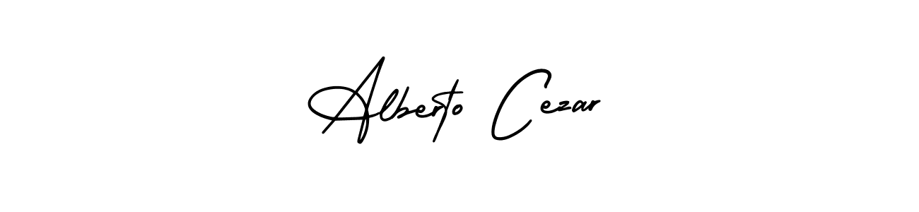 Design your own signature with our free online signature maker. With this signature software, you can create a handwritten (AmerikaSignatureDemo-Regular) signature for name Alberto Cezar. Alberto Cezar signature style 3 images and pictures png