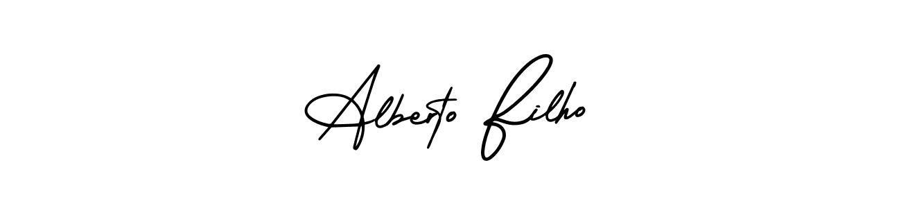 It looks lik you need a new signature style for name Alberto Filho. Design unique handwritten (AmerikaSignatureDemo-Regular) signature with our free signature maker in just a few clicks. Alberto Filho signature style 3 images and pictures png