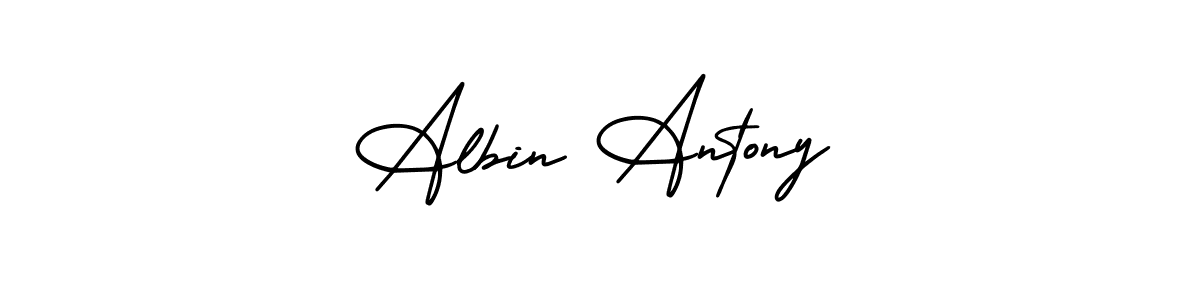 Create a beautiful signature design for name Albin Antony. With this signature (AmerikaSignatureDemo-Regular) fonts, you can make a handwritten signature for free. Albin Antony signature style 3 images and pictures png