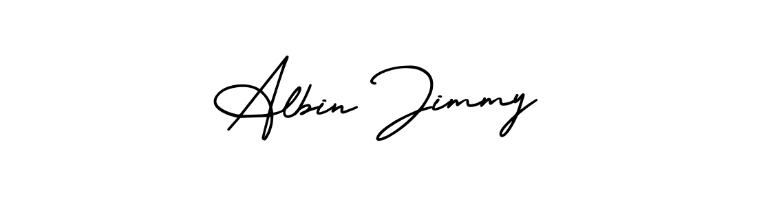 Use a signature maker to create a handwritten signature online. With this signature software, you can design (AmerikaSignatureDemo-Regular) your own signature for name Albin Jimmy. Albin Jimmy signature style 3 images and pictures png