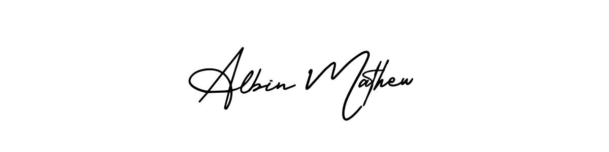 Albin Mathew stylish signature style. Best Handwritten Sign (AmerikaSignatureDemo-Regular) for my name. Handwritten Signature Collection Ideas for my name Albin Mathew. Albin Mathew signature style 3 images and pictures png