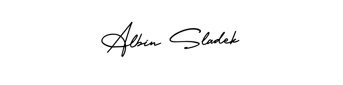 Use a signature maker to create a handwritten signature online. With this signature software, you can design (AmerikaSignatureDemo-Regular) your own signature for name Albin Sladek. Albin Sladek signature style 3 images and pictures png