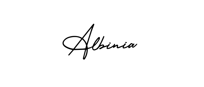 This is the best signature style for the Albinia name. Also you like these signature font (AmerikaSignatureDemo-Regular). Mix name signature. Albinia signature style 3 images and pictures png