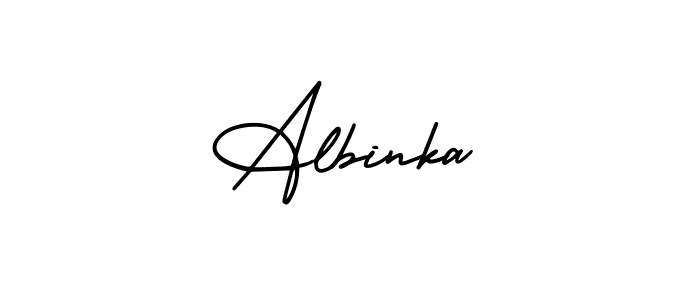 Create a beautiful signature design for name Albinka. With this signature (AmerikaSignatureDemo-Regular) fonts, you can make a handwritten signature for free. Albinka signature style 3 images and pictures png