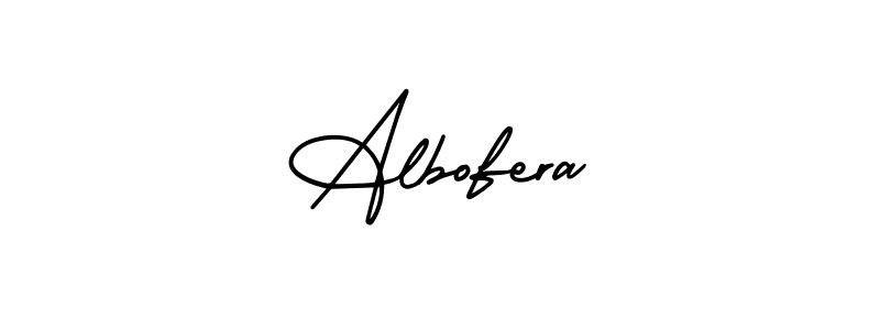 You should practise on your own different ways (AmerikaSignatureDemo-Regular) to write your name (Albofera) in signature. don't let someone else do it for you. Albofera signature style 3 images and pictures png