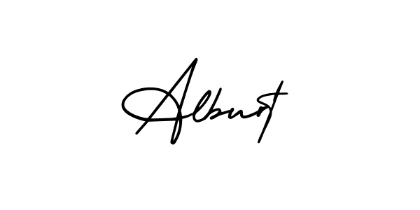 Make a beautiful signature design for name Alburt. With this signature (AmerikaSignatureDemo-Regular) style, you can create a handwritten signature for free. Alburt signature style 3 images and pictures png