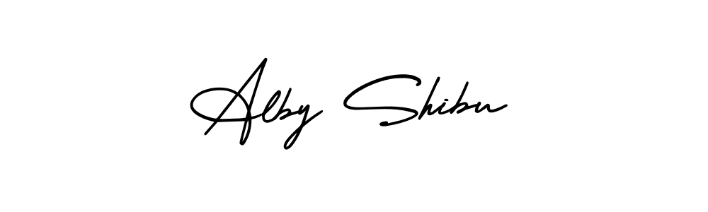 Design your own signature with our free online signature maker. With this signature software, you can create a handwritten (AmerikaSignatureDemo-Regular) signature for name Alby Shibu. Alby Shibu signature style 3 images and pictures png