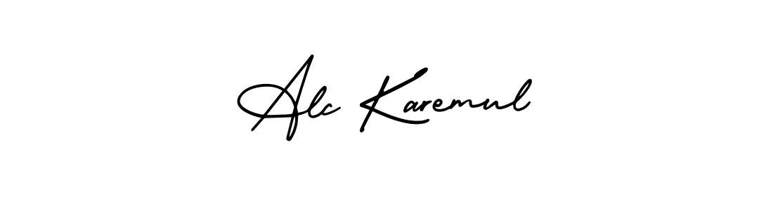 Use a signature maker to create a handwritten signature online. With this signature software, you can design (AmerikaSignatureDemo-Regular) your own signature for name Alc Karemul. Alc Karemul signature style 3 images and pictures png