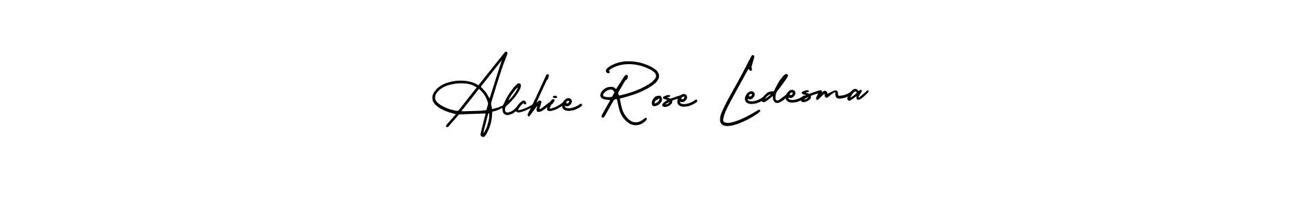 How to make Alchie Rose Ledesma name signature. Use AmerikaSignatureDemo-Regular style for creating short signs online. This is the latest handwritten sign. Alchie Rose Ledesma signature style 3 images and pictures png